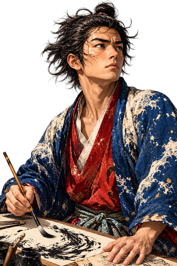 二十代の北斎（想像図）